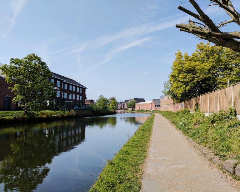 Sale canal on a sunny day